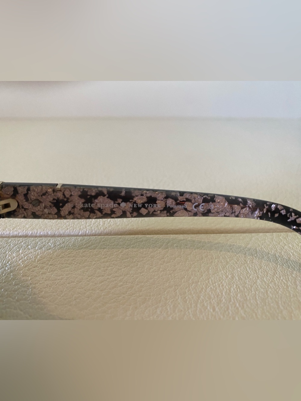 kate spade Black Cheyenne Rectangle Polaralized Sunglasses - Picture 12 of 13